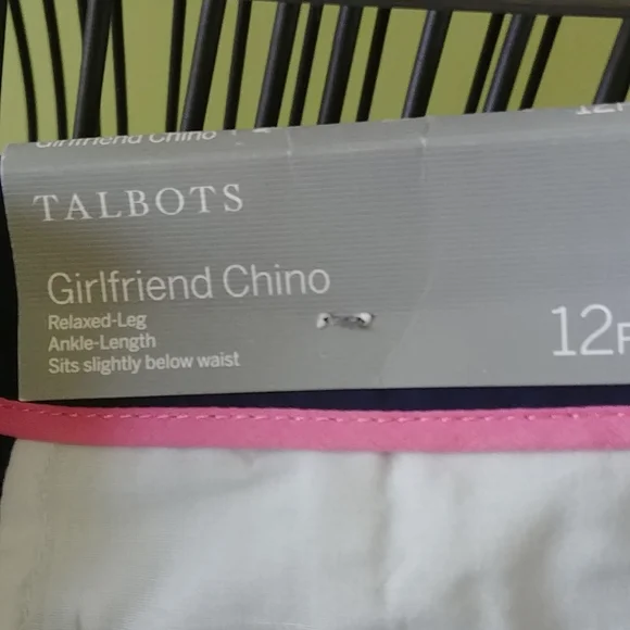 NWT, "TALBOTS" SIZE 12P, ankle length/relaxed legs, 98% COTTON/2% SPANDEX PANTS - Picture 6 of 10